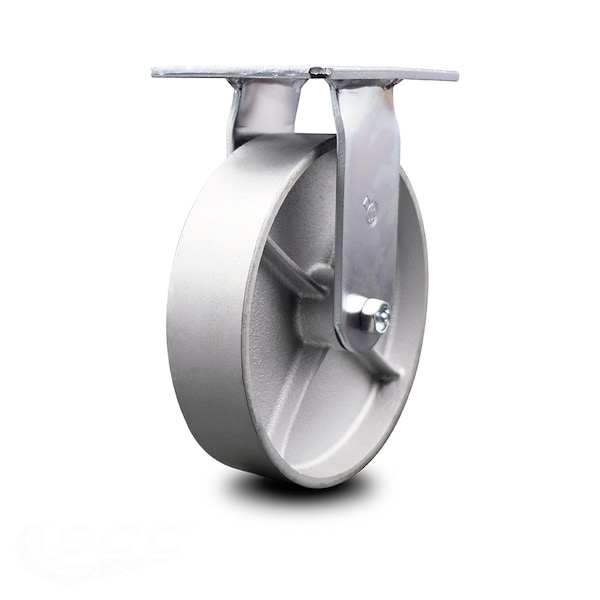 8 Inch Heavy Duty Top Plate Semi Steel Rigid Caster with Ball Bearing SCC